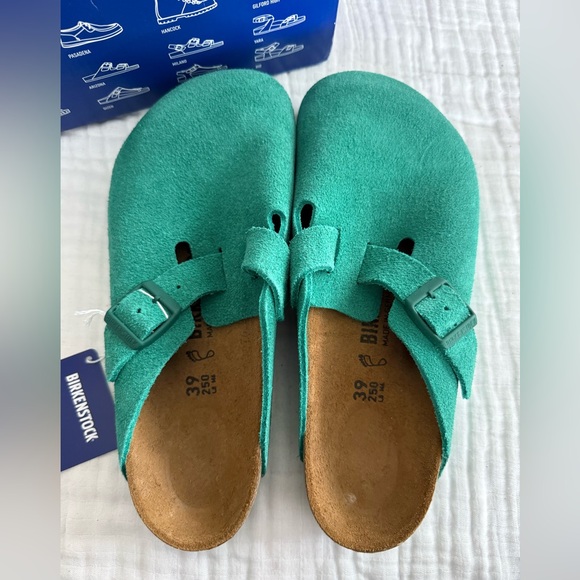 NWT Birkenstock Boston Suede Leather Clog Size 39 Regular/Wide - Picture 2 of 6